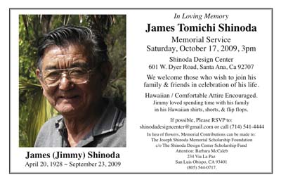 In Loving Memory James Tomichi Shinoda