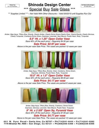 Glass Sale Flyer