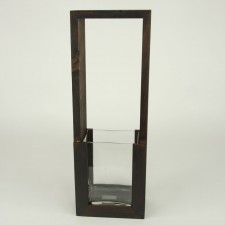 8.75"X3.5"X24"WOOD BOX W/GLSS