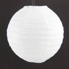 8" PAPER LANTERN WHITE