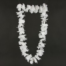 20" CARNATION LEI WHITE