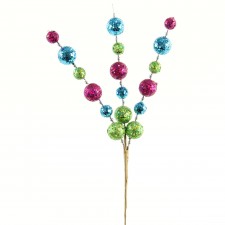 21" GLITTER BERRY SPRAY X3