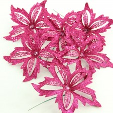 POINSETTIA PICK W/GLT 6/BG A4