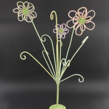40"WIRE CANCAN FLOWER W/STAND