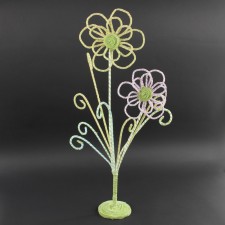 30"WIRE CANCAN FLOWER W/STAND