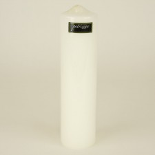 3X12 PILLAR UNSCENT WHT 12/CS