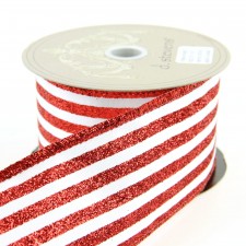 2.5"X10YD SAT.RED GLT.STRIPE