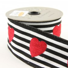 2.5"X5YD CANVAS STRIPS BLK/WH