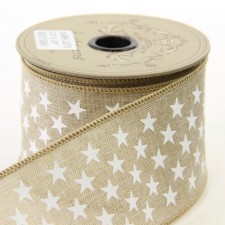 2.5"X10Y LINEN WHT STARS A10