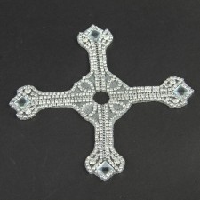 6"CRSTL BYZANTINE CROSS ORNA