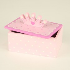 6"X4.5"CRWN PINK DOT BOX S1