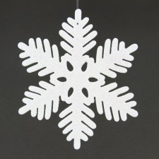 8"SNOWFLAKE ORNA WHITE MICA