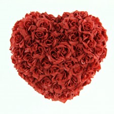 7" ROSE HEART W/HANGER RED