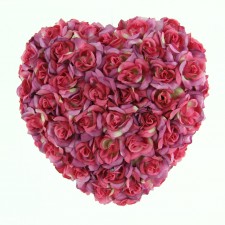 7" ROSE HEART W/HANGER MAUVE