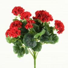 18" GERANIUM BUSH RED/BLACK