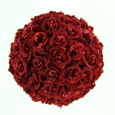 5.5"MINI TEA ROSE BALL W/HNGR