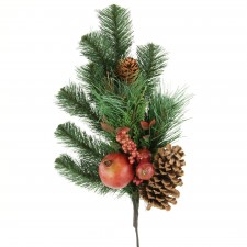 19"PINE W/POM/BER/EUC SPRAY