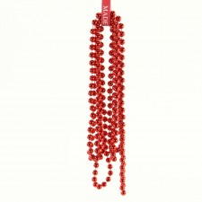 9' BEAD GARLAND SHINY RED