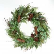 30"CEDAR/JUNIP.W/CONES WREATH