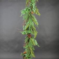 6'CEDAR/JUNIP.W/CONES GARLAND