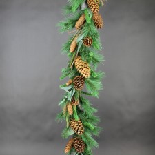 6'MIX PINE W/CONES GARLAND