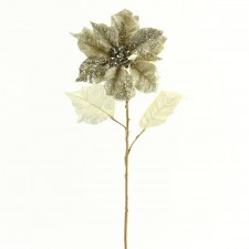 27" GLIT.POINSETTIA W/3LVS
