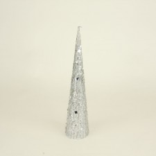 TREE W/GLITTER S1 SILVER