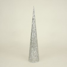 TREE W/GLITTER S2 SILVER
