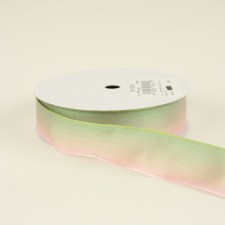 7/8" WIRED OMBRE 10YD GRN/PINK