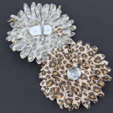 4"ANIMAL PRINT CLIP 12/PKG A4