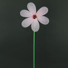 9.25"X29"STONE FLOWER STICK