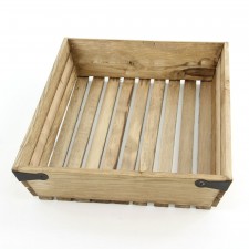 3-BOTTLE WOOD WINE CRATE