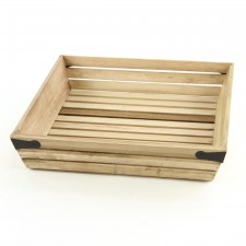 4-BOTTLE WOOD WINE CRATE