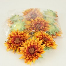 FLOWER HEAD 12PC/BG RUST