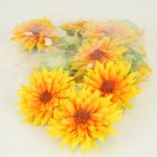 FLOWER HEAD 12PC/BG YELLOW