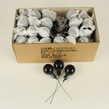 35MM GLASS BALL 72/BX BLACK