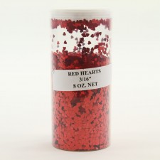 3/16" HEARTS 1/2LB RED