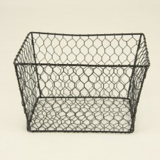 BLACK WIRE RECT.BASKET