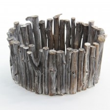5.5"X10.25"RND RATTAN TRAY S2