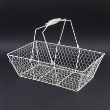 RECT.WIRE HANDLE BASKET