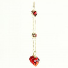18"ACRYLIC/TIN HEART GARLAND