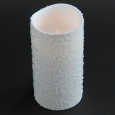6"PILLAR CNDL W/FLICKER/MICA