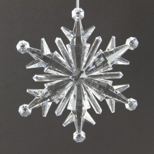 8.25"ACRYLIC SNOWFLAKE ORNA
