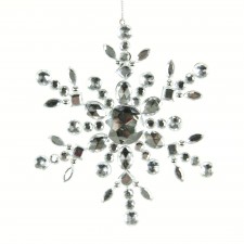 6" JEWELRY SNOWFLAKE ORNA
