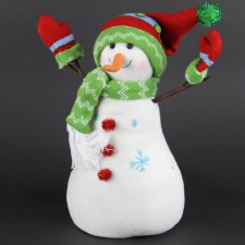 12" POLYESTER SNOWMAN TBL PC