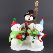 17" SNOWMAN FAMILY ON BASE