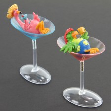 5"BIRD,FLAMNGO IN CUP ORN A4