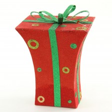 11"FLOCKING GIFT BOX RED
