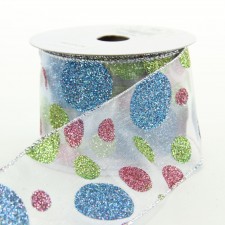 2.5"X10YD MULTI GLT DOTS RIBBO