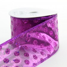 2.5"X10YD LME PRPL W/DOTS A25